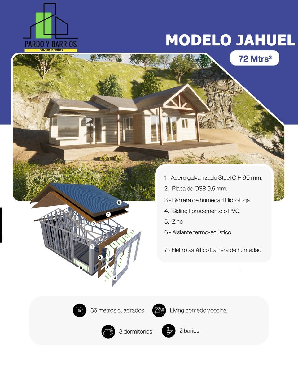 Casa Prefabricada Modelo Jahuel